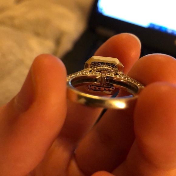 Gabriel & Co. Asscher Cut 14K White Gold Ring - Picture 9 of 13